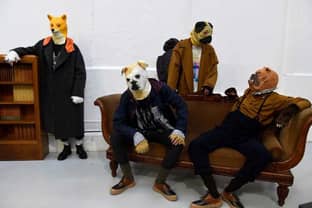 Men dressed as dogs & pigs at Paris Men's Fashion Week