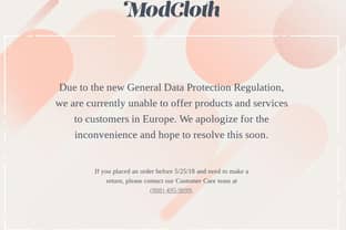 Modcloth stops all operations in Europe due to GDPR