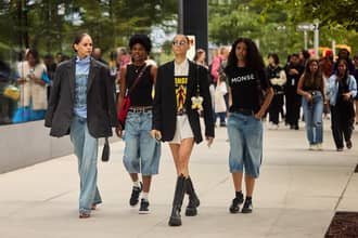 NYFW SS25 street style: Fancy denim, modern preppy, baggy shorts and more 