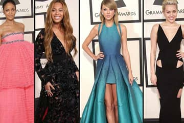 Stars in black and white on Grammys red carpet
