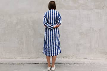 Branded striped dresses clothing 