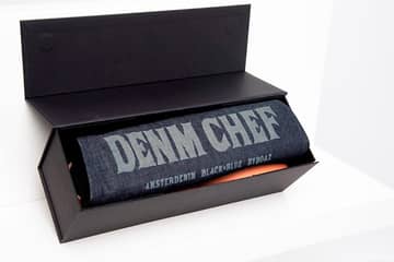 DENM CHEF: Amsterdenim x Black & Blue x ByBoaz BBQ apron made of 100% recycled denim