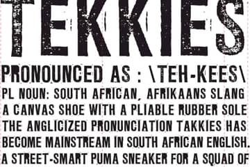 Tekkies = afrikaan slang