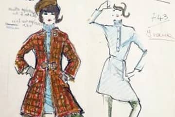 Karl Lagerfeld auctions sketches