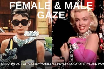 Video: Leven in de vrouwelijke versus mannelijke blik: een stijlanalyse van Audrey Hepburn en Marilyn Monroe