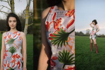 Roland DG unveils dress created by new textile printer