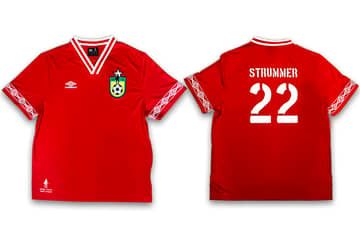 Umbro launches charity football shirt with Joe Strummer Foundation
