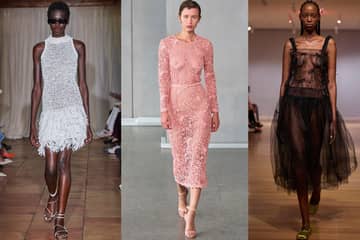 NYFW SS24 three body conscious trends: sheer fabrics, crochet and lace