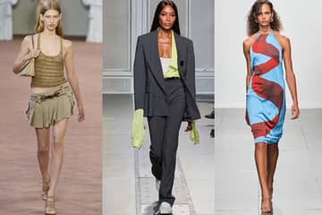 SS24 Key runway colors: neutrals, grey and pale blue