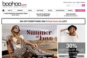 Boohoo.com ziet omzet met 35 procent stijgen in Q1