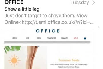 Office blasted for suggesting women need to shave their legs