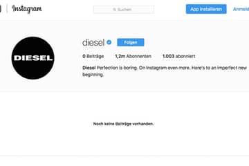 Diesel go blank on Instagram as they launch ‘Go with the Flaw’ campaign