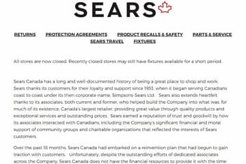 Las últimas tiendas de Sears cierran sus puertas para siempre en Canadá