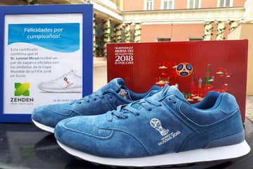 Компания Zenden подарила Лионелю Месси пару обуви с символикой ЧМ-2018