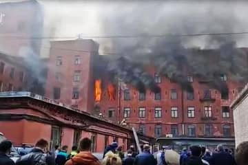 В здании Невской мануфактуры в Петербурге произошел пожар