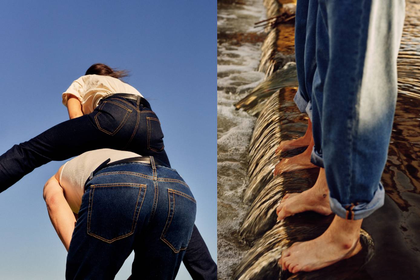 Jeans ajustados de talle alto bajo crudo  Pantalones jeans para mujer, Pantalones  jeans de moda, Pantalones de mezclilla mujer