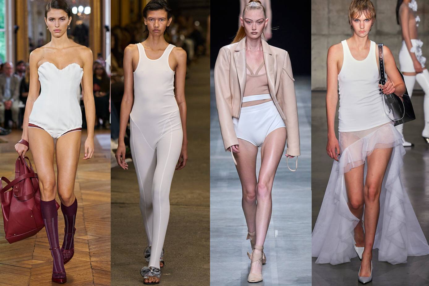 The minimal white lingerie trend is both androgynous and trans-seasonal