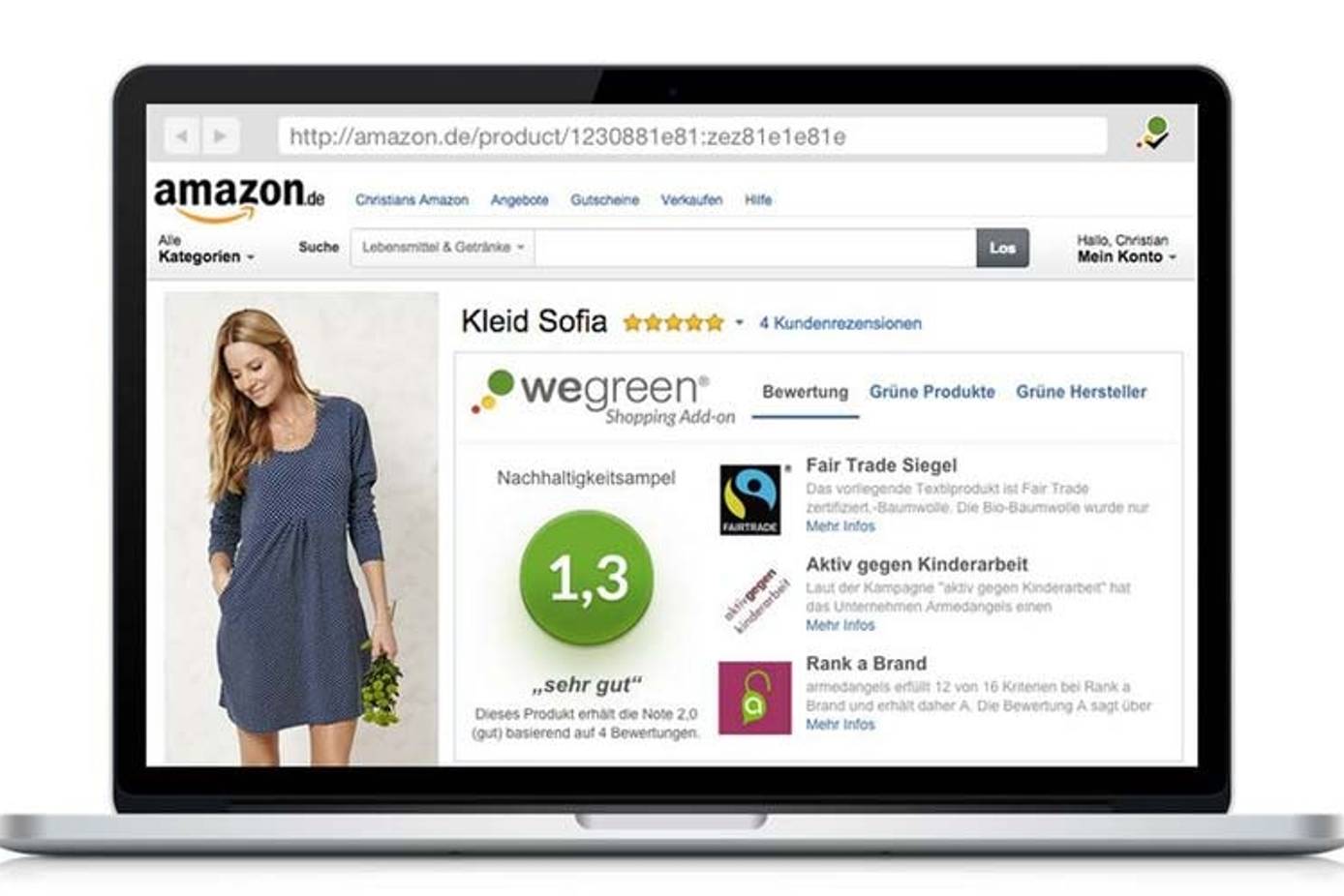 Grüner bis Ein Add-on shoppen möglich Amazon von Zalando: macht\'s