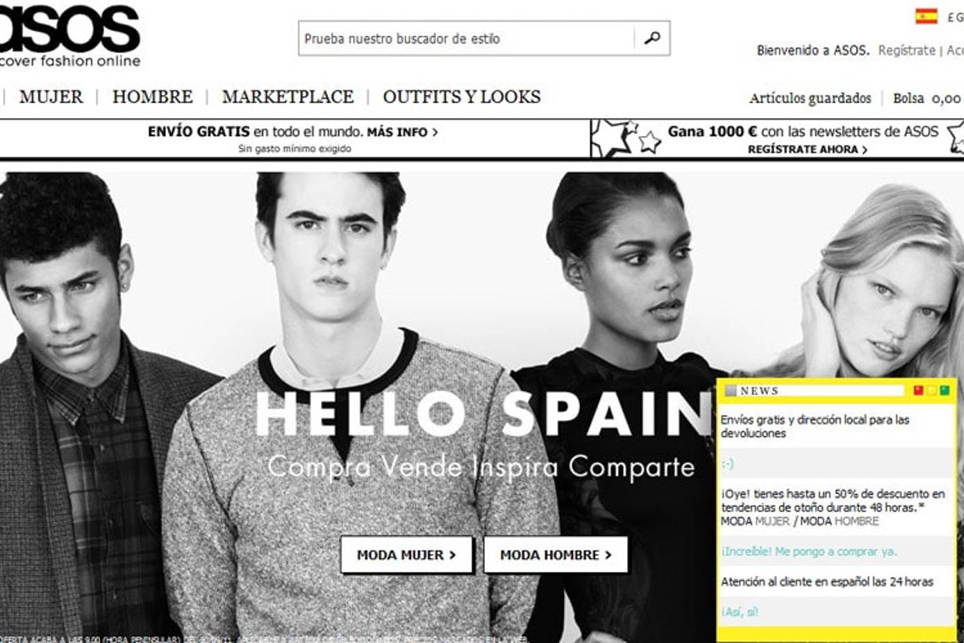 Asos online en online español