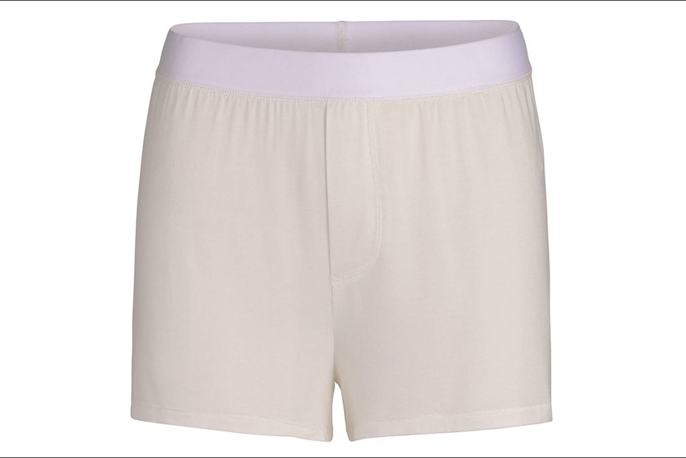Womens White Boxer Shorts