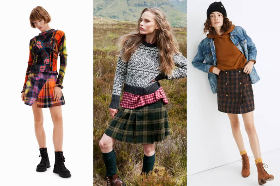 (From left) Images: Desigual, Brora, Madewell