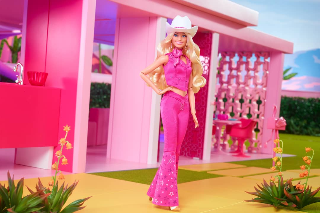 2023 Barbie The Movie Doll Pink Western Outfit