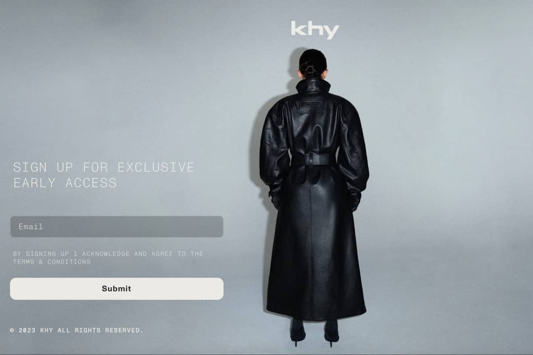 La nouvelle marque de Kylie Jenner, Khy, screenshot