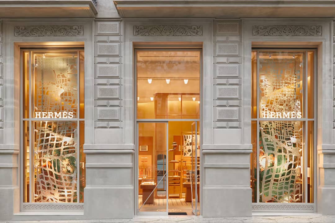 Hermès winkel in Barcelona.