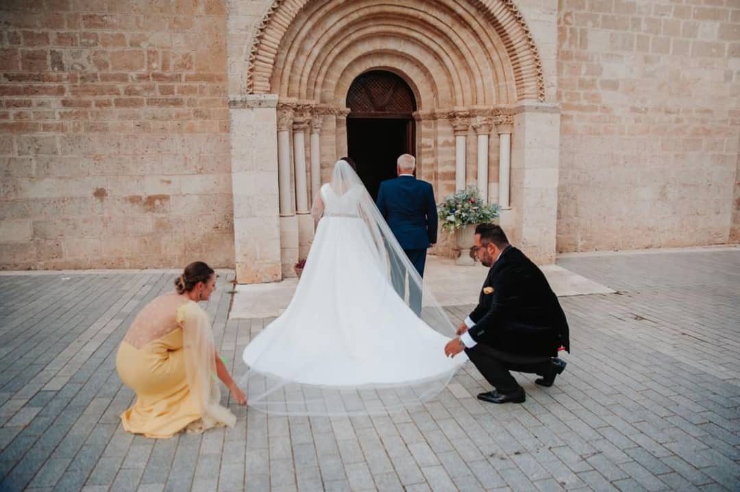 Wedding dress designed by couturier Alejandro Maillo.