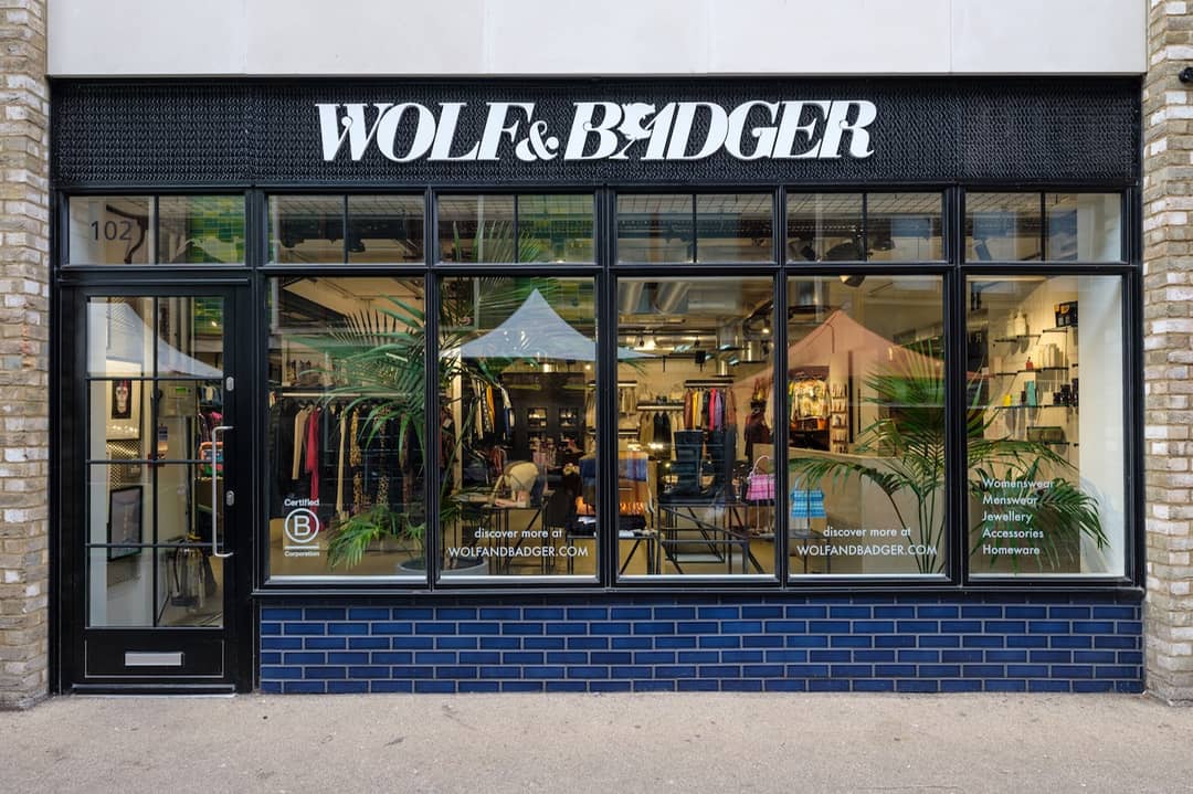 Wolf & Badger UK flagship store at 102 Berwick Street, London