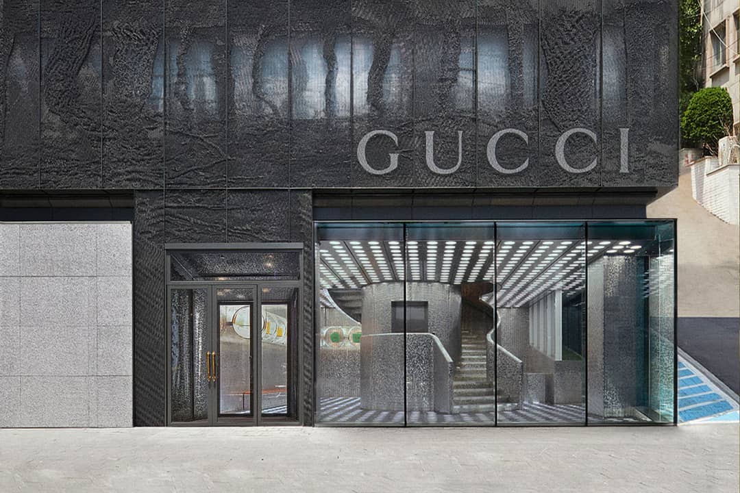 Flagshipstore van Gucci in Seoul, Zuid-Korea.