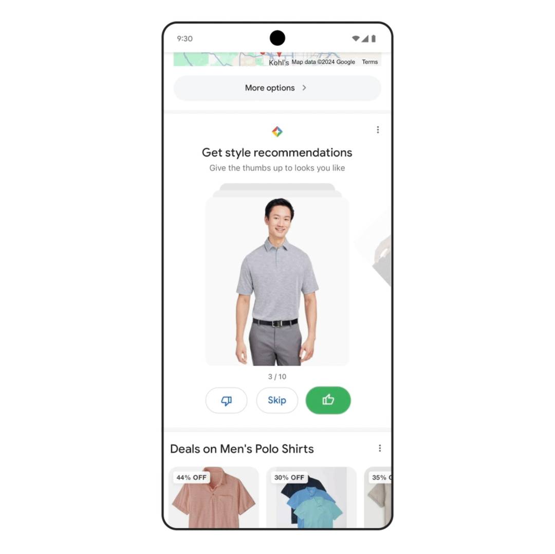 Front-end del “Shopping Graph” de Google con algunas de las últimas innovaciones desarrolladas por el buscador para mejorar su experiencia de compra.