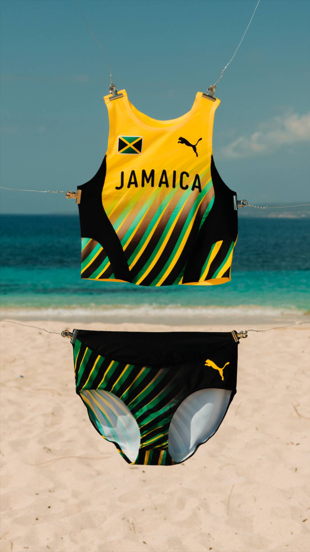 Puma dévoile les tenues des athlètes jamaïcains.