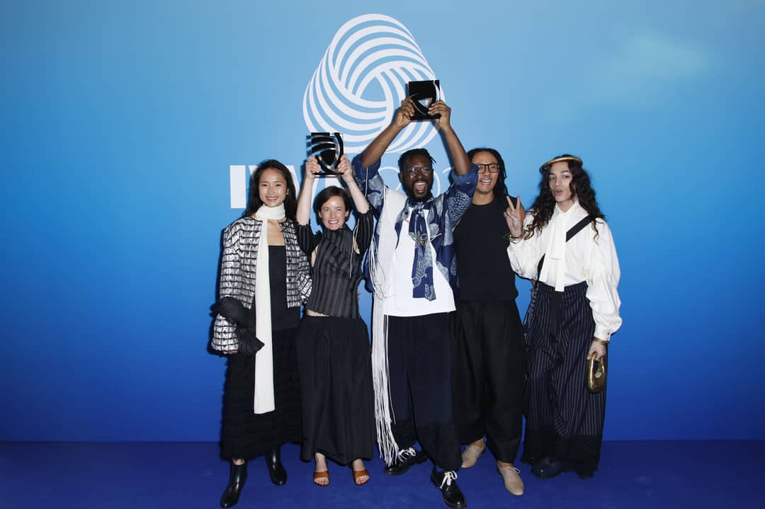 I vincitori del 2023 Winners Lagos Space Programme e A.Roege Hove (Karl Lagerfeld award for innovation)