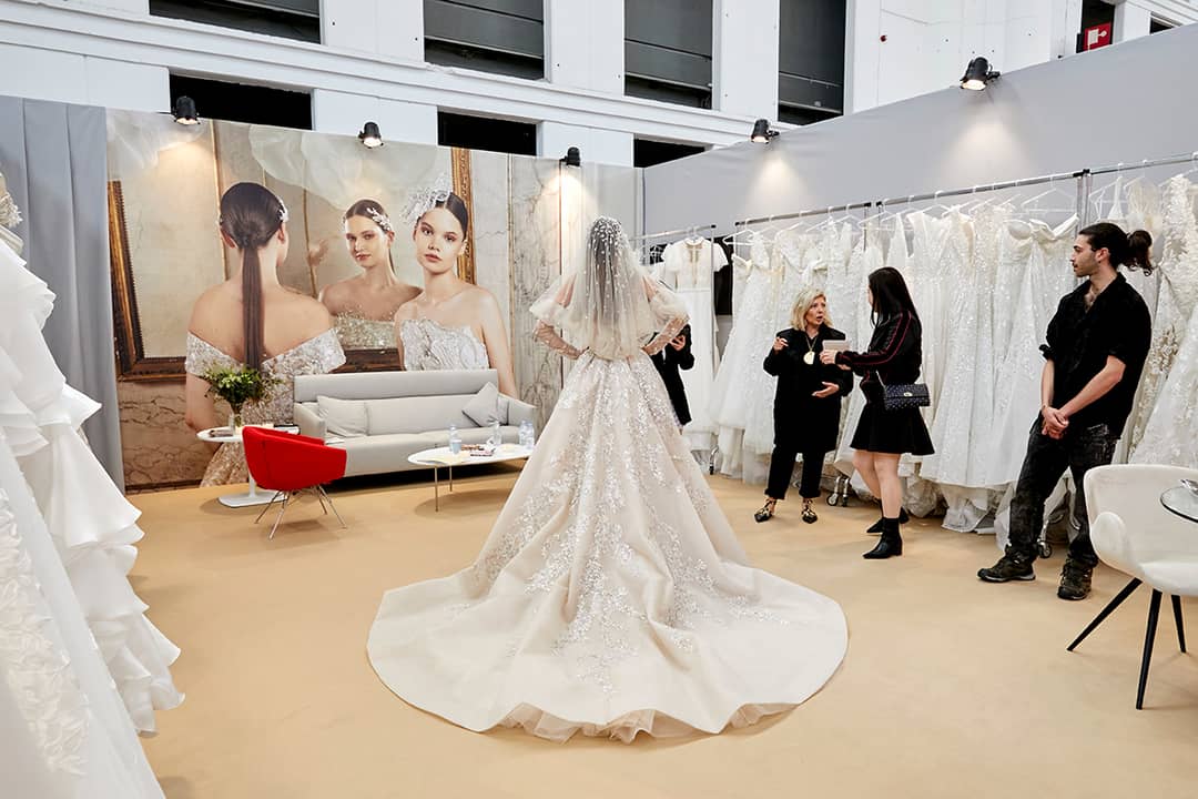 Salón comercial de Barcelona Bridal Fashion Week durante su edición de abril de 2023.