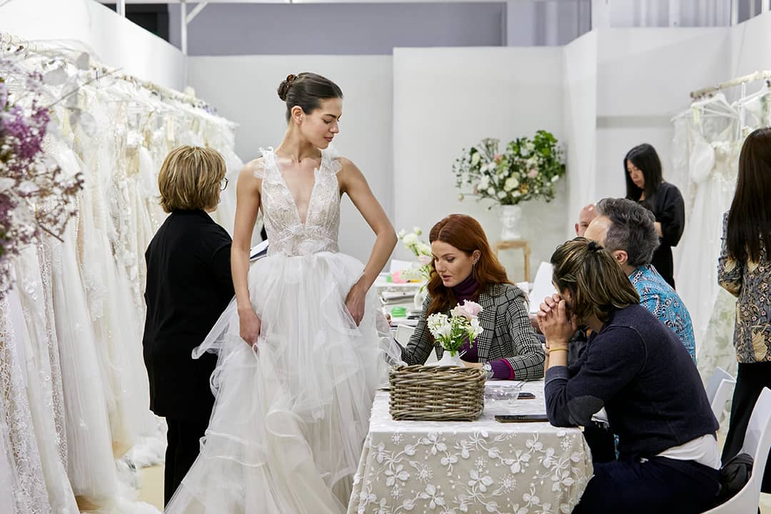Salón comercial de Barcelona Bridal Fashion Week durante su edición de abril de 2023.