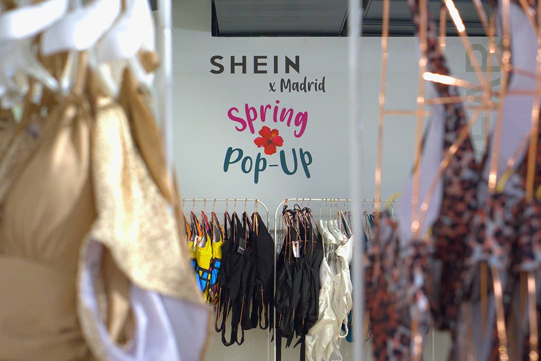 Interior de la nueva pop-up de Shein en el centro comercial ABC Serrano de Madrid, desde el 27 de abril al 5 de mayo de 2024.