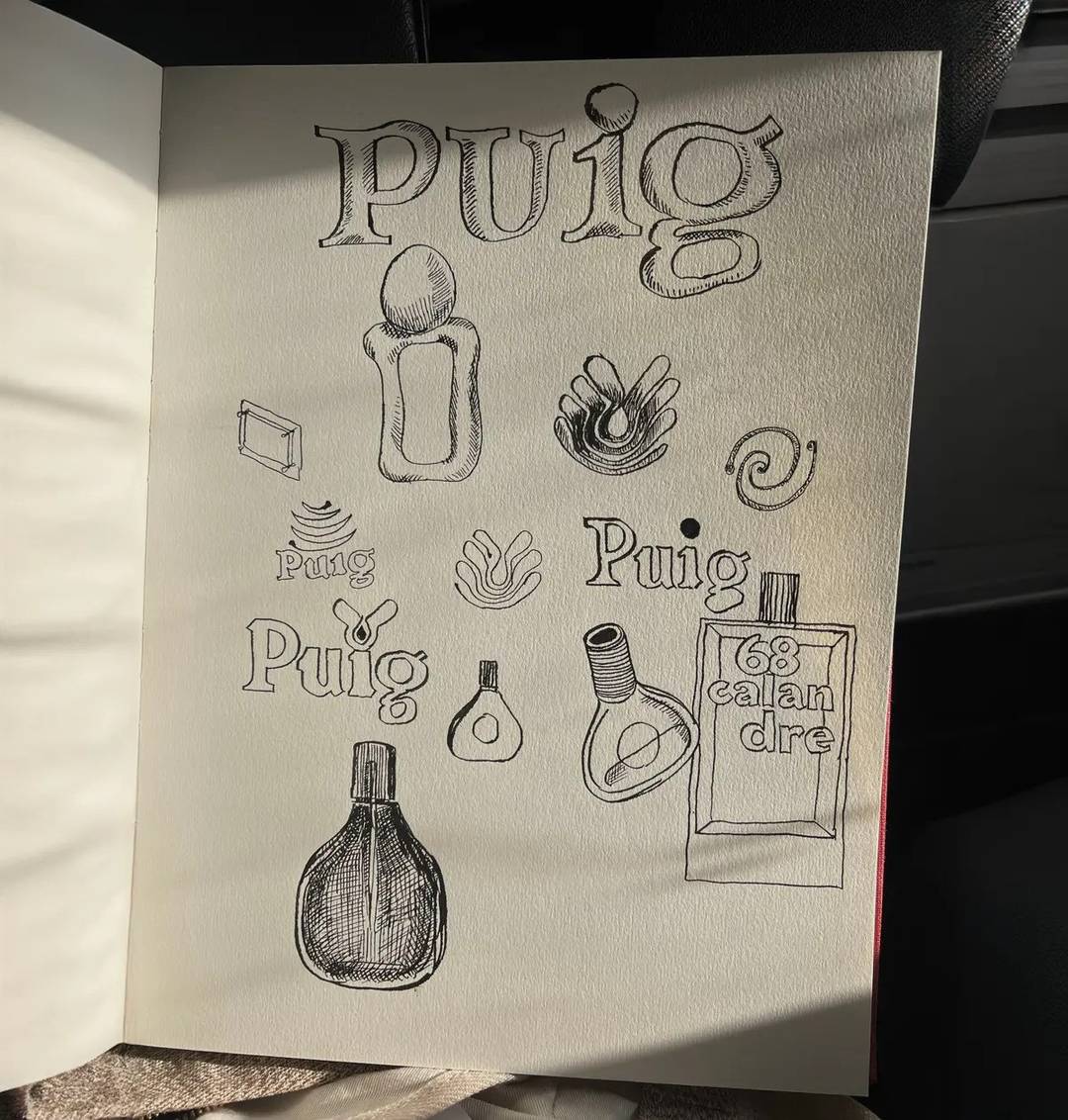 Estudio de diseño para el nuevo logotipo de Puig.