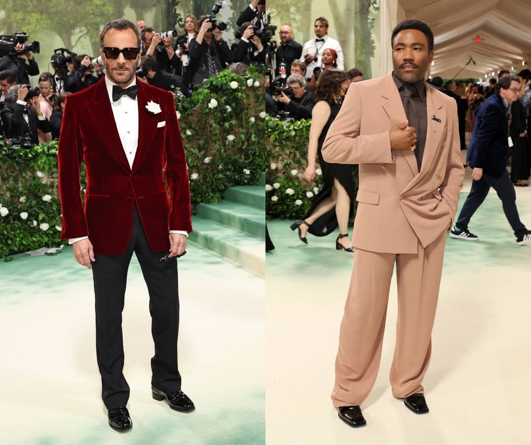 Tom Ford and Donald Glover in Saint Laurent.