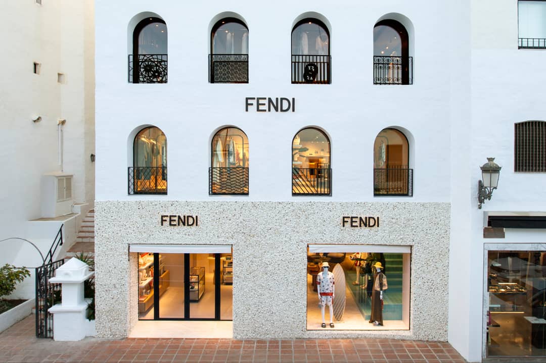 Fendi-winkel in Puerto Banus, Spanje.