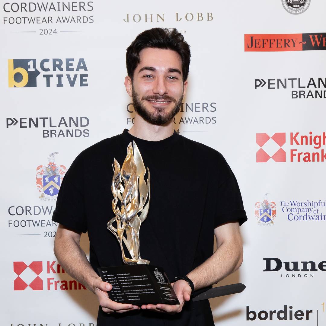Cordwainers Footwear Awards 2024 - First prize winner George Nikiforakis from London College of Fashion