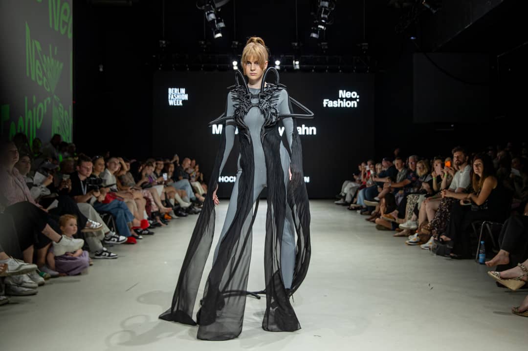 Marlon Ferry with his graduate collection at Neo.Fashion