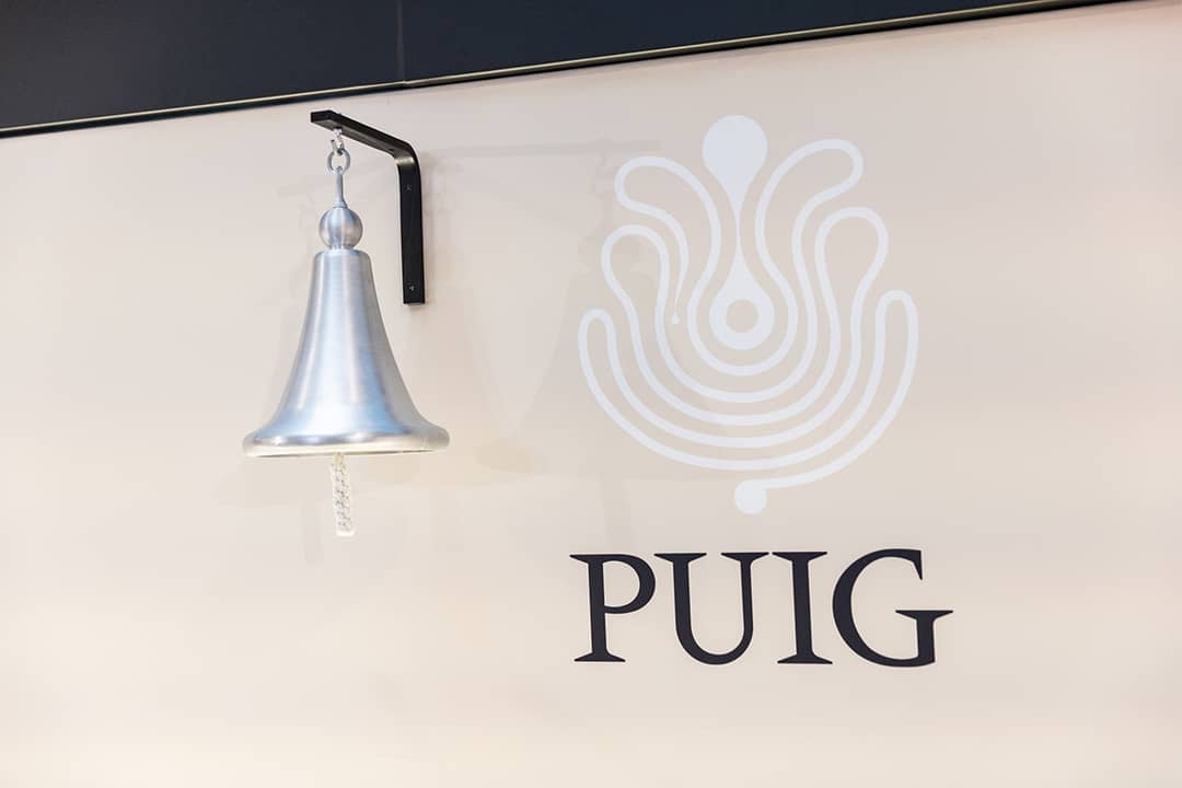 "Ringing of the bell" ceremony at which Puig celebrated its flotation on the Barcelona Stock Exchange on 3 May 2024. Credits: BME.