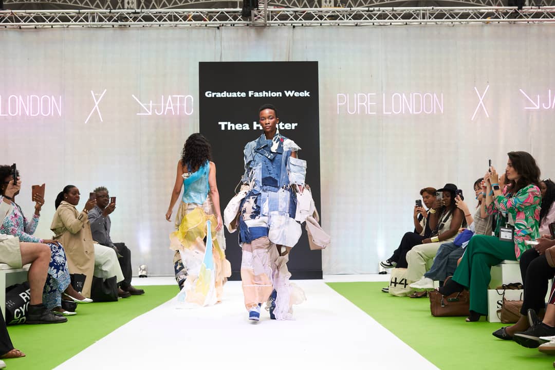 Graduate Fashion Week runway show at Pure London x JATC, July 2024.