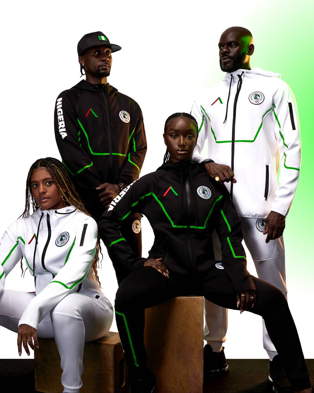 Team Nigeria-uniformen van Actively Black.