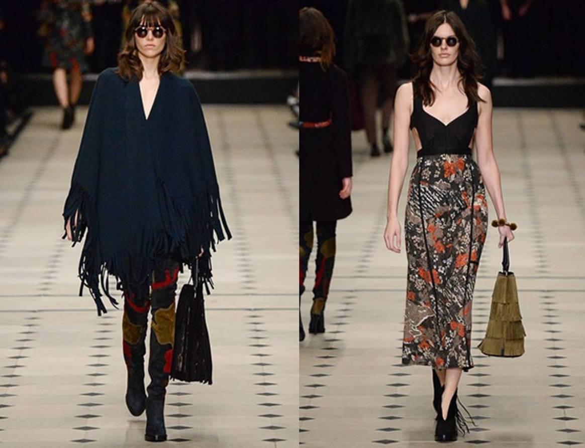 Burberry goes bohemian at glitzy London Fashion Week