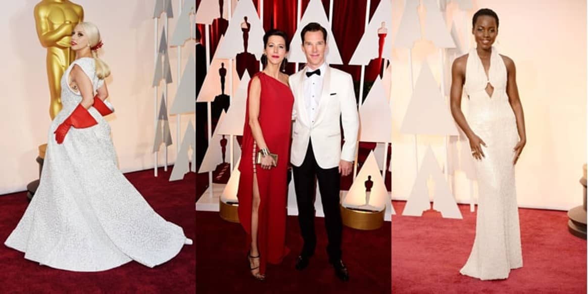 Oscars fashion: White and silver, and lots of beads