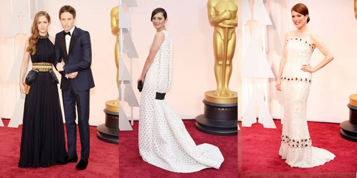 Oscars fashion: White and silver, and lots of beads