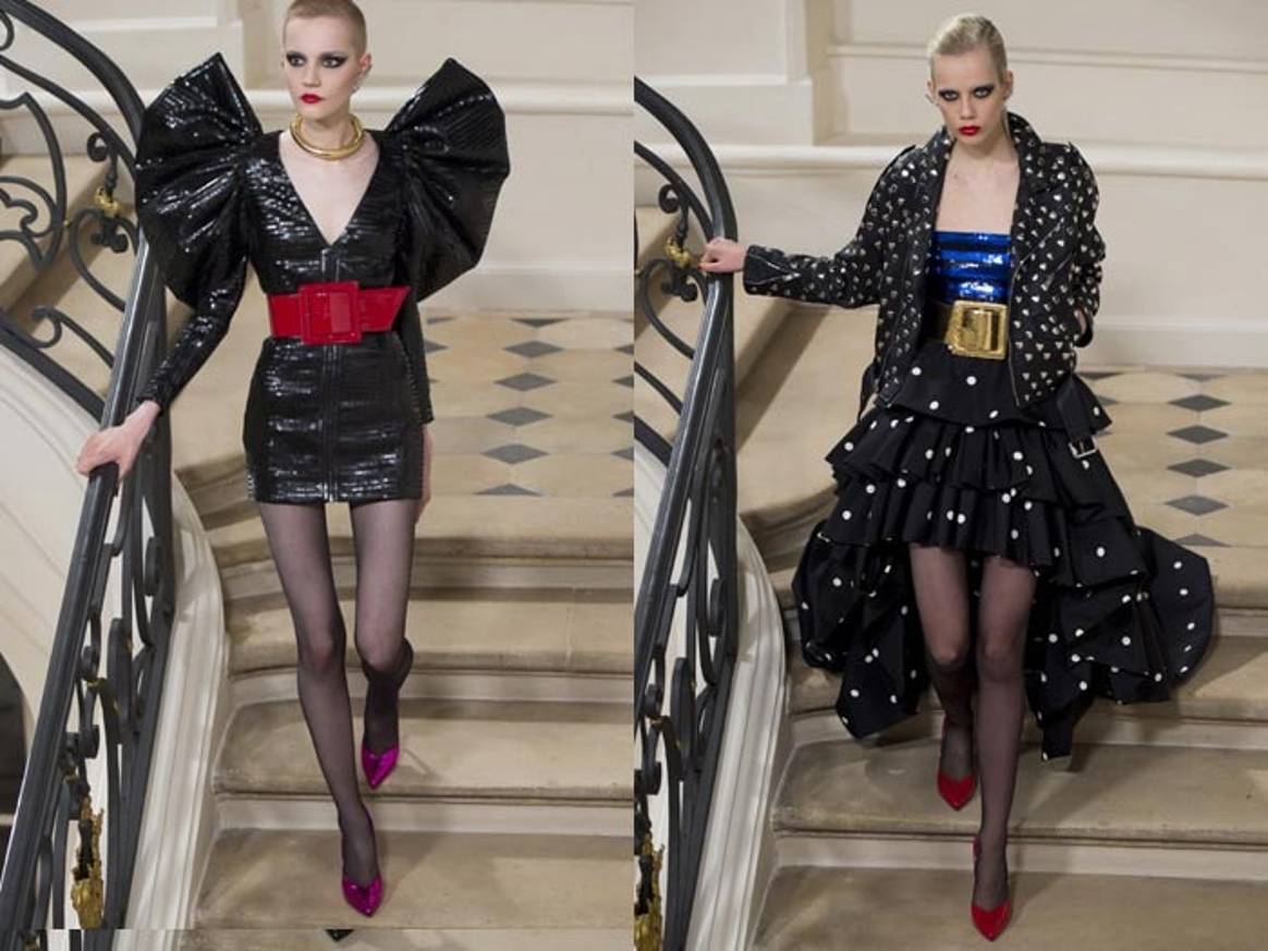 Hedi Slimane shows Saint Laurent couture during Paris Fashion Week