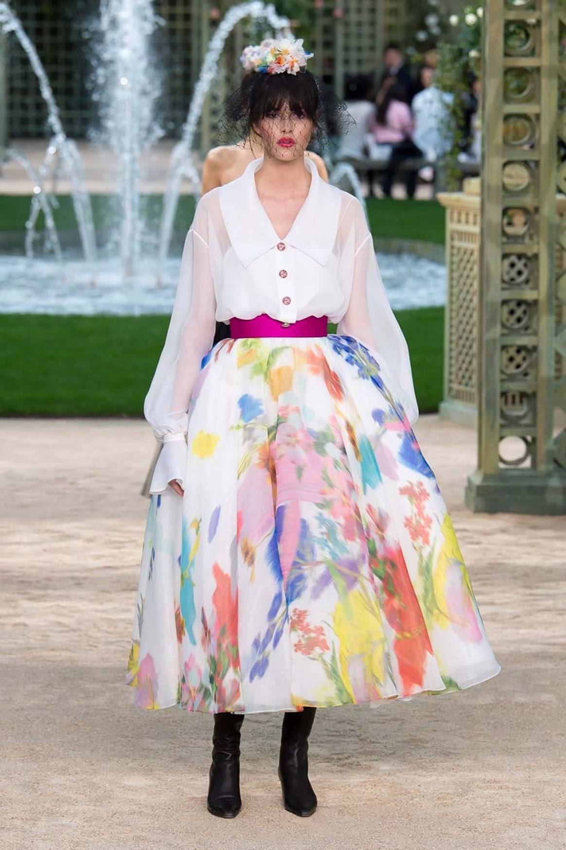 Chanel takes a pretty-in-pink walk in the park at Paris haute couture show
